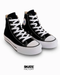 CONVERSE BOTA PLATAFORMA NIÑO NEGRO BLANCO