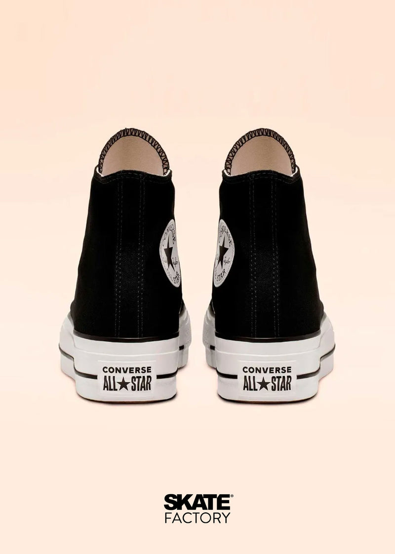 CONVERSE BOTA LONA PLATAFORMA ALL STAR LIFT HI NEGRO + ENVIO GRATIS