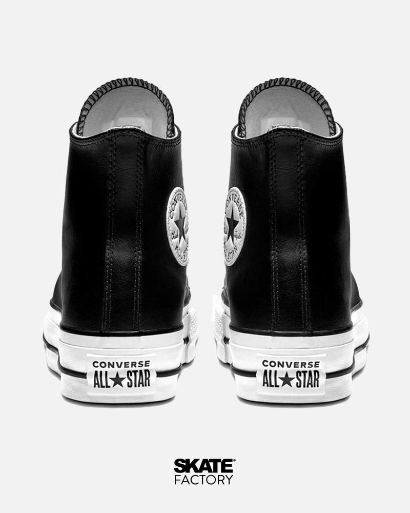 CONVERSE BOTA PLATAFORMA HI NEGRO PIEL