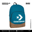 MOCHILA ESCOLAR PARA UNISEX MARCA CONVERSE COLOR VERDE PETROLEO