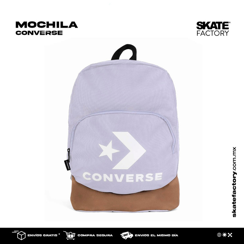 MOCHILA ESCOLAR PARA UNISEX MARCA CONVERSE COLOR LILA