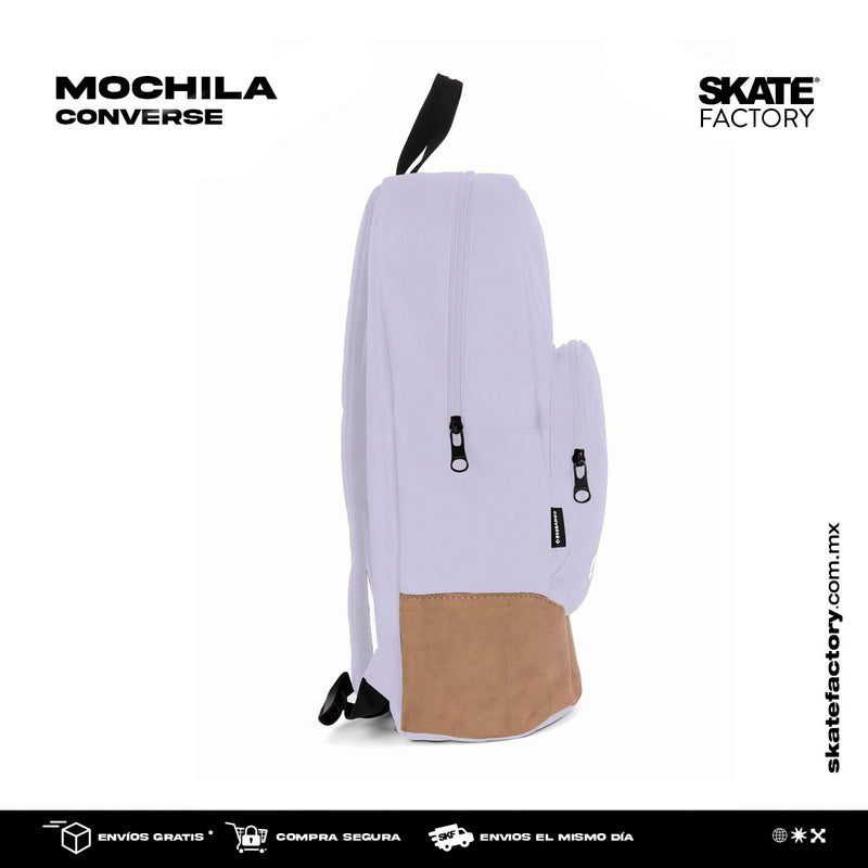 MOCHILA ESCOLAR PARA UNISEX MARCA CONVERSE COLOR LILA