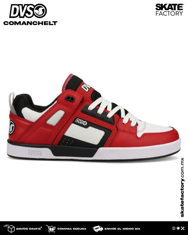 DVS TENIS CABALLERO COMANCHE LT ROJO BLANCO NEGRO