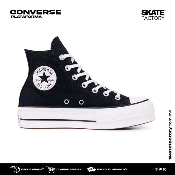 CONVERSE BOTA PLATAFORMA ALL STAR LIFT HI NEGRO + ENVIO GRATIS