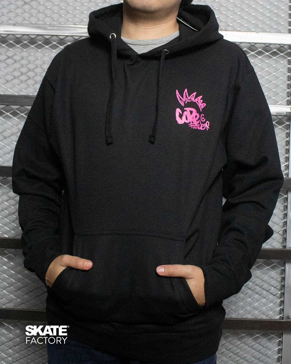 SUDADERA PARA HOMBRE CORE PUNK COLOR NEGRO