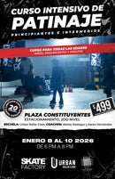 CURSO INTENSIVO DE PATINAJE PRICIPIANTES E INTERMEDIO ENERO 2026