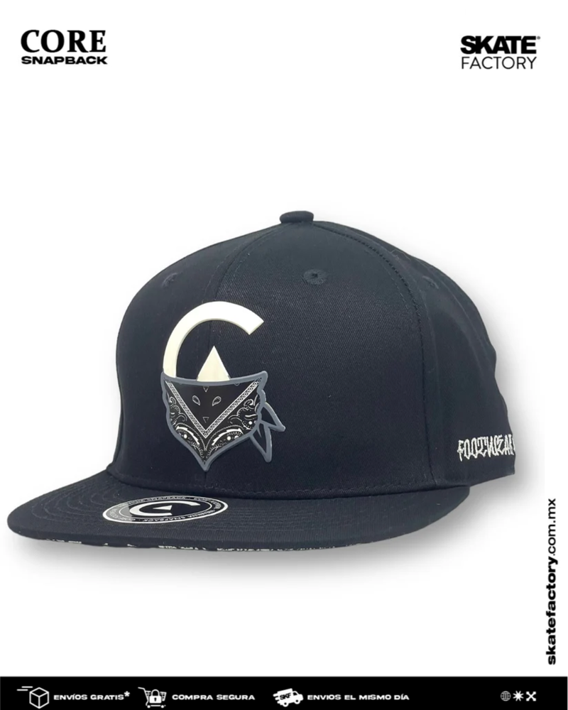 GORRA PLANA CORE PARA CABALLERO NEGRO BANDANA C