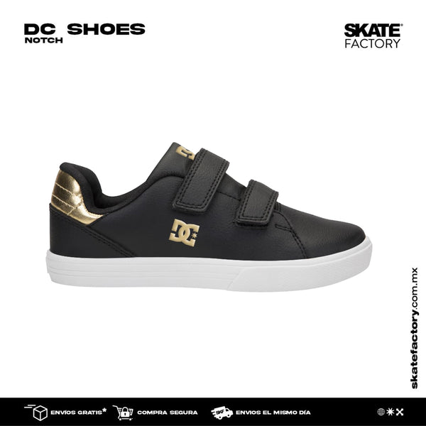 DC SHOES NOTCH TENIS PREESCOLAR NGO ORO