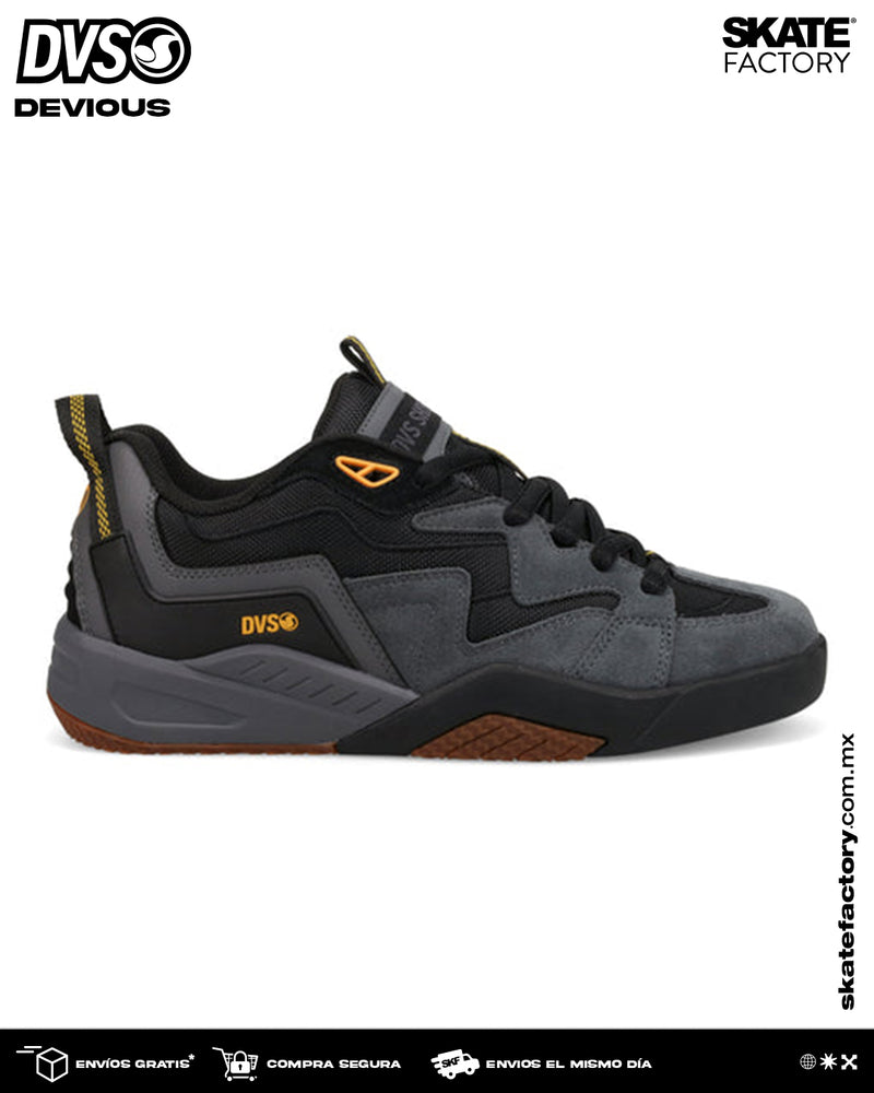 DVS TENIS CABALLERO GRIS NEGRO AMARRILLO
