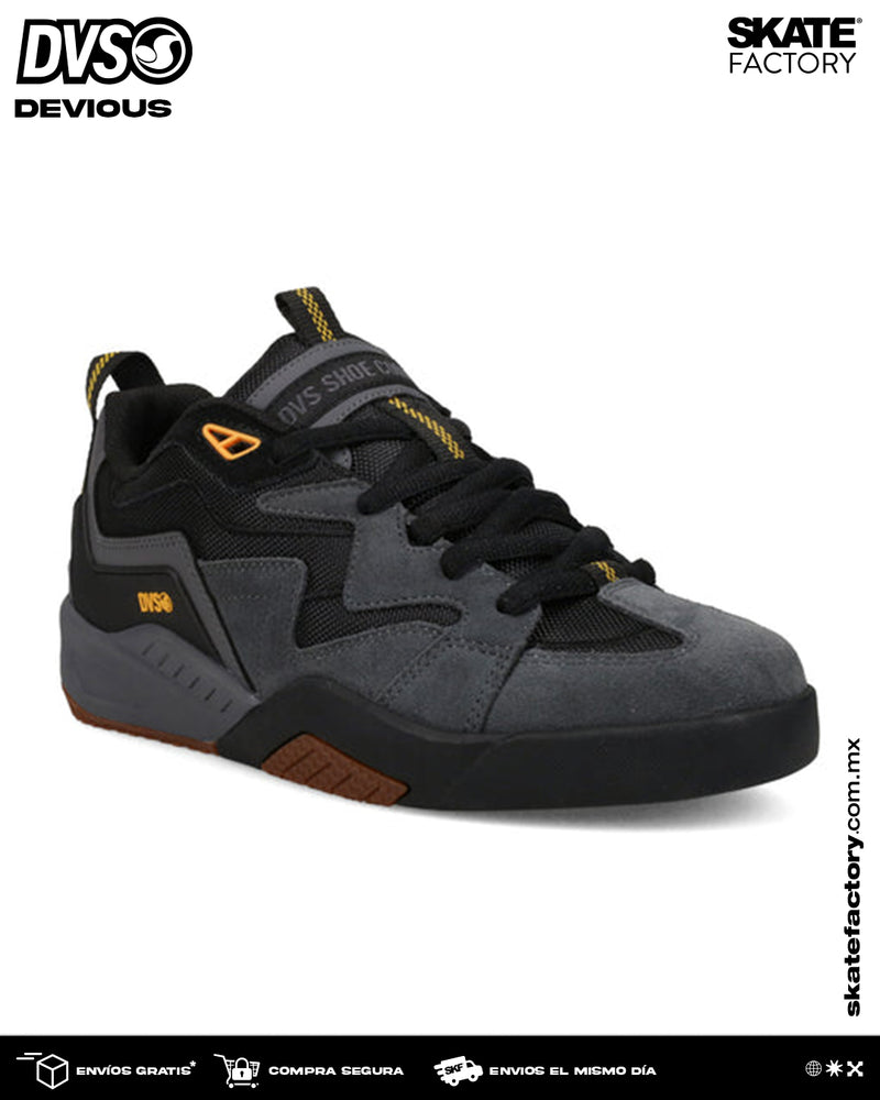 DVS TENIS CABALLERO GRIS NEGRO AMARRILLO