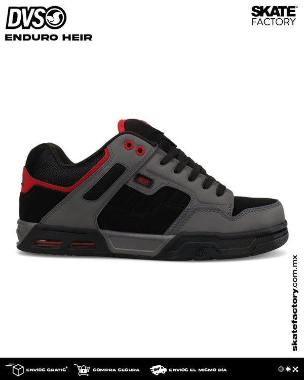 DVS TENIS CABALLERO ENDURO HEIR NEGRO GRIS ROJO