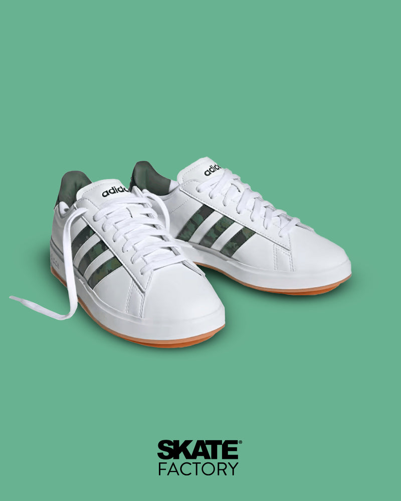 TENIS ADIDAS HOMBRE GRAND COURT COMFORT EN COLOR BLANCO CON VERDE