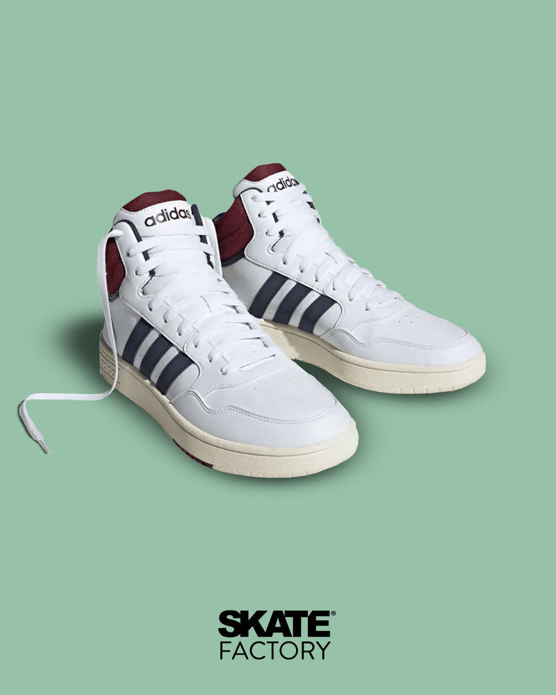 TENIS ADIDAS HOMBRE HOOPS 3.0 MID EN COLOR BLANCO