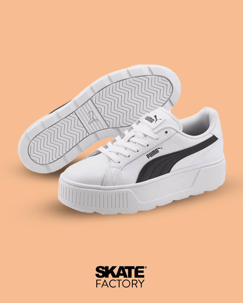 TENIS PUMA PLATAFORMA MUJER KARMEN EN COLOR BLANCO CON NEGRO – Skate Factory