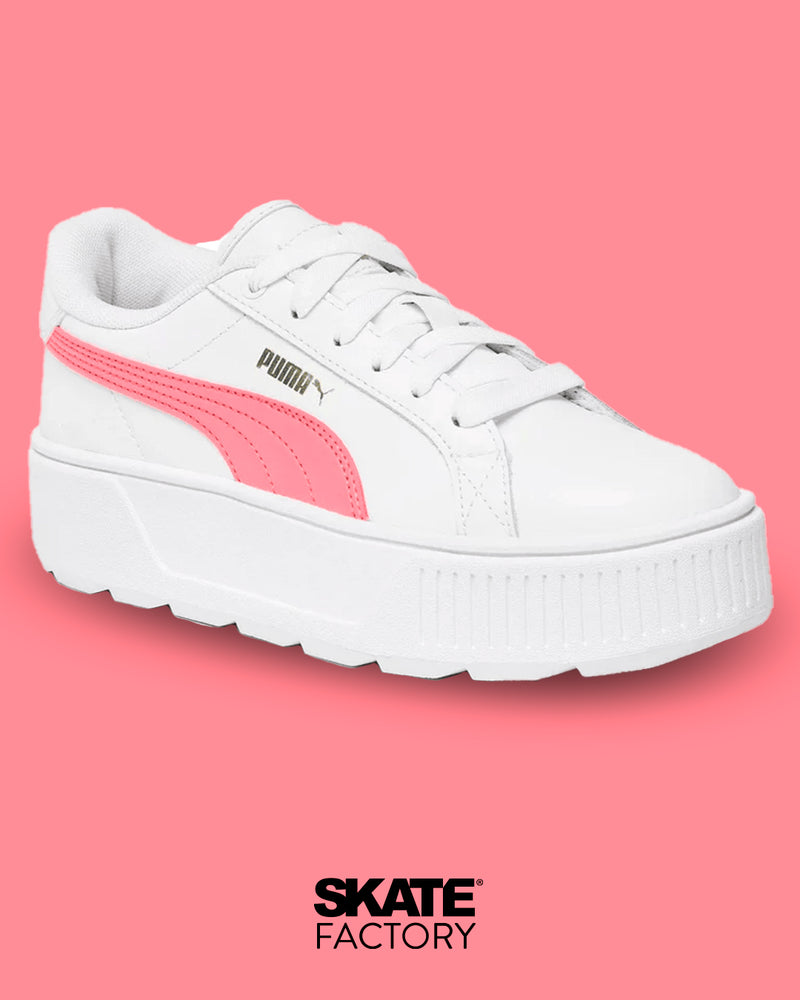 TENIS PUMA PLATAFORMA MUJER KARMEN L EN COLOR BLANCO CON ROSA – Skate  Factory