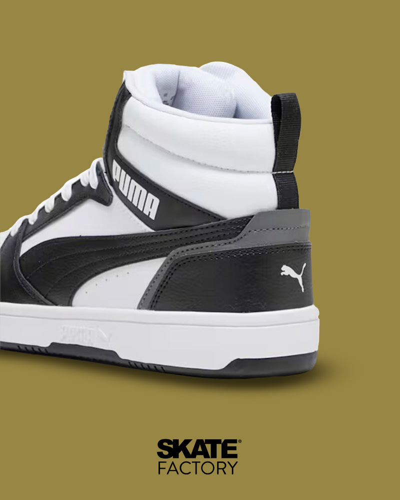 TENIS PUMA HOMBRE REBOUND EN COLOR BLANCO CON NEGRO Skate Factory