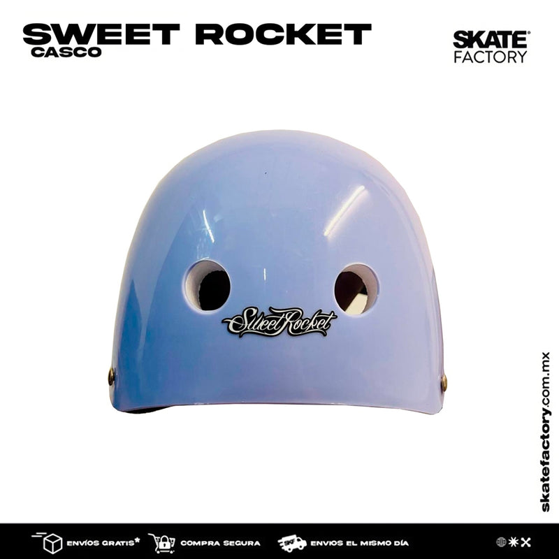 CASCO CON PROTECCIONES SWEET ROCKET AZUL