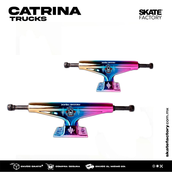 TRUCKS PARA SKATEBOARD PSYCO ORO AZUL MORADO