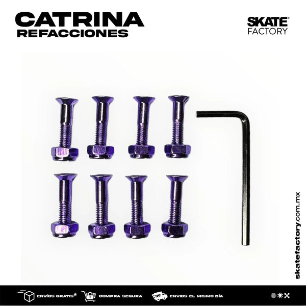 TORNILLOS PARA SKATEBOARDING CATRINA MORADO
