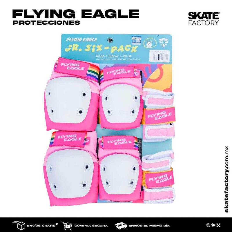 PROTECCIONES PARA NIÑA FLYING EAGLE ROSA PRO