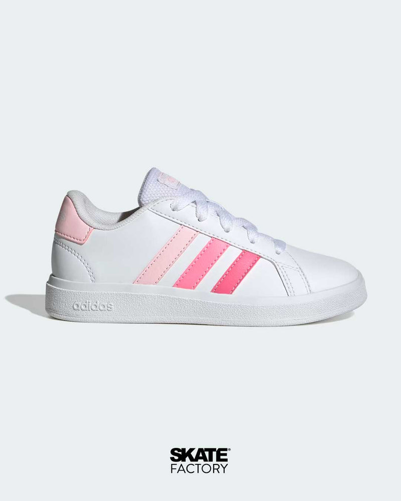 TENIS ADIDAS MUJER GRAND COURT LIFESTYLE EN COLOR BLANCO CON ROSA