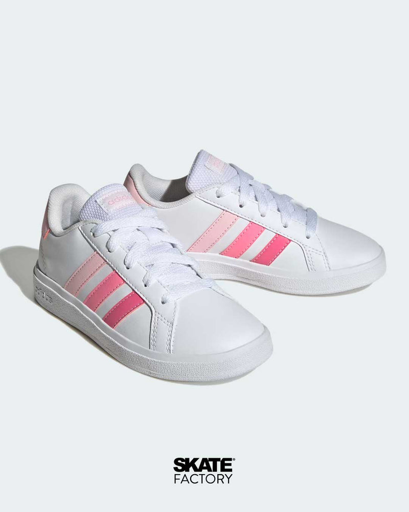 TENIS ADIDAS MUJER GRAND COURT LIFESTYLE EN COLOR BLANCO CON ROSA