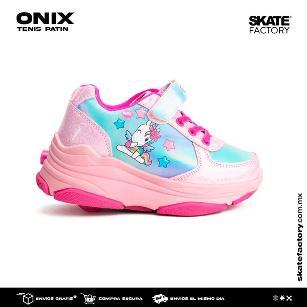 TENIS PATIN NIÑA ONIX ROSA-AZUL