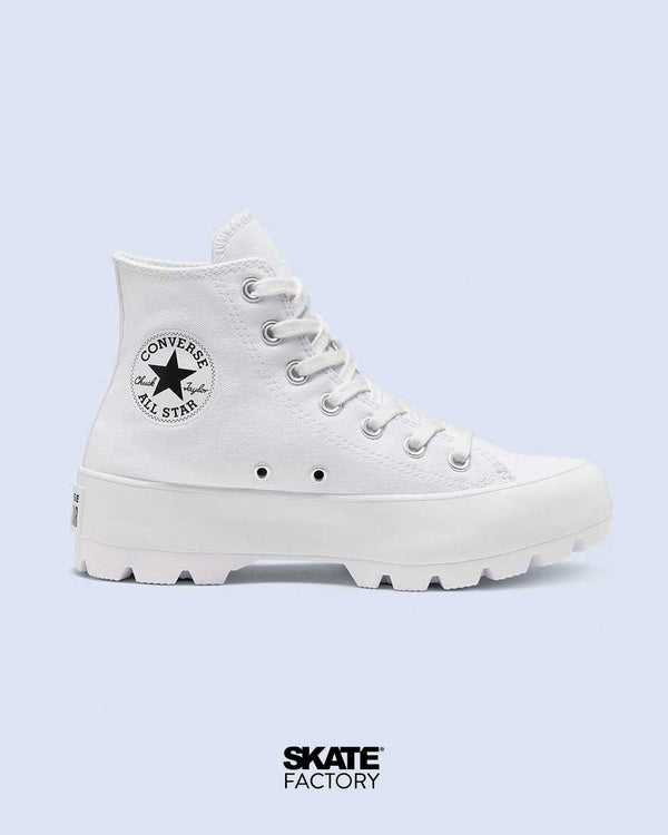 CONVERSE PLATAFORMA BLANCOS PARA MUJER LUGGED TEXTIL