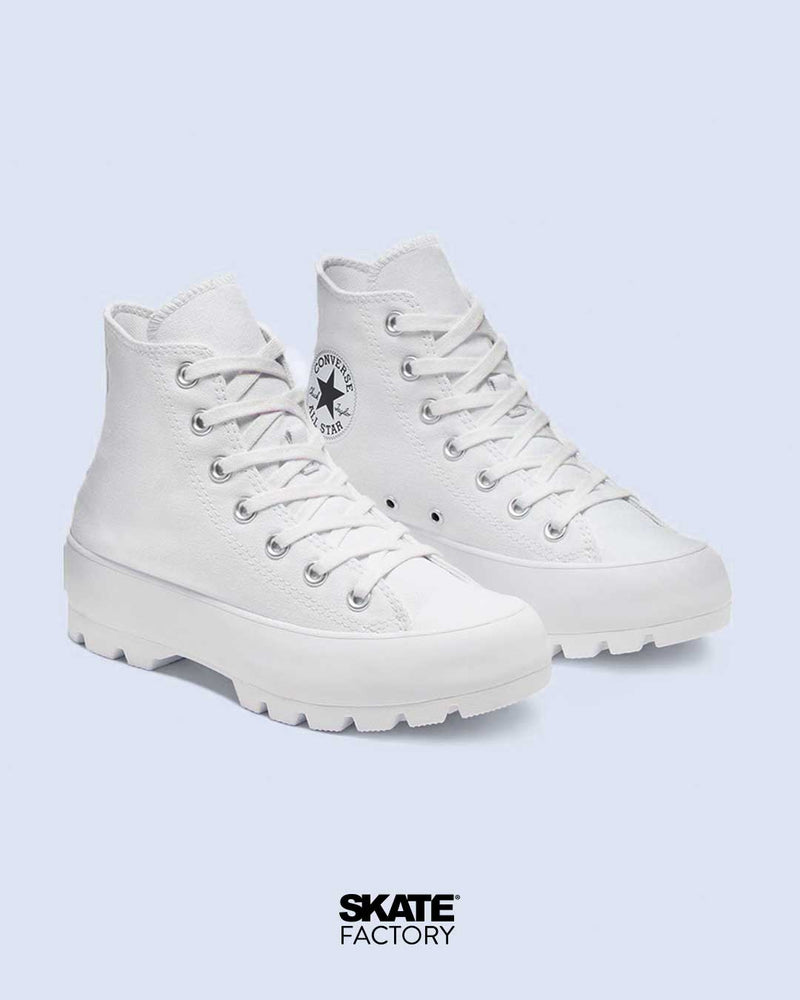 CONVERSE PLATAFORMA BLANCOS PARA MUJER LUGGED TEXTIL