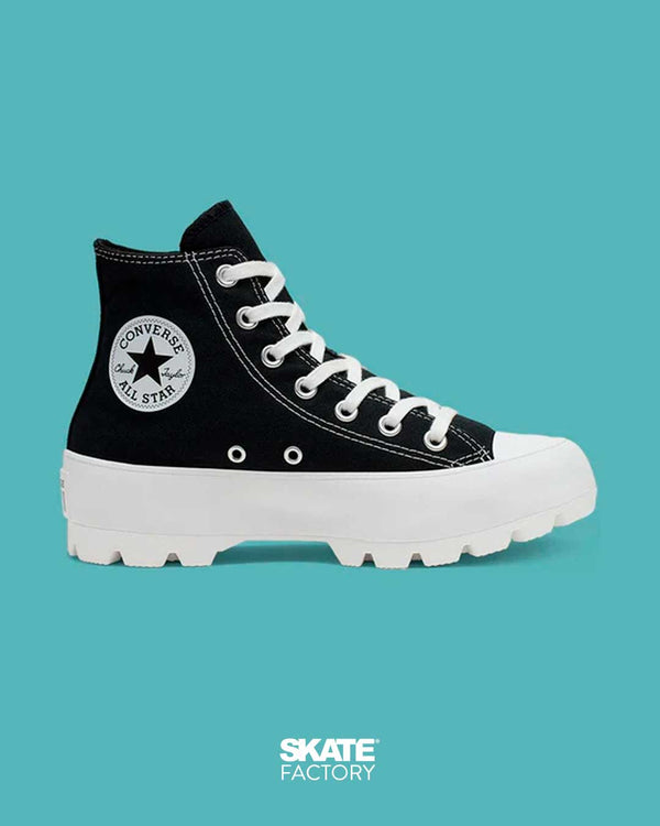 CONVERSE PLATAFORMA NEGROS PARA MUJER LUGGED TEXTIL