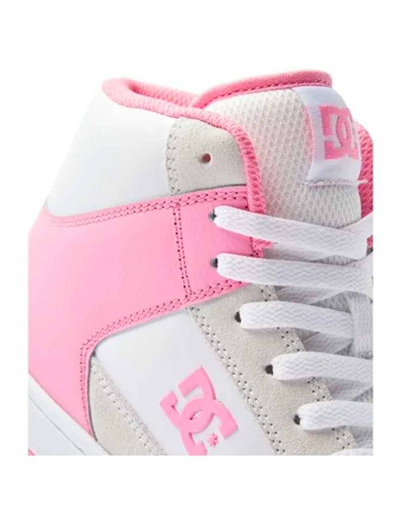 TENIS DAMA DC SHOES MANTECA 4MID BOTA ROSA BLANCO