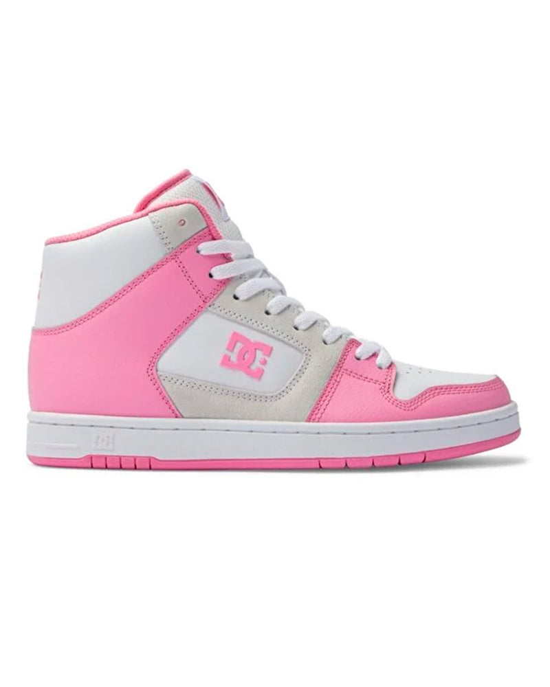 TENIS DAMA DC SHOES MANTECA 4MID BOTA ROSA BLANCO