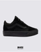 VANS TENIS OLD SKOOL NEGRO MONOCROMO GRABADO DE ROSA