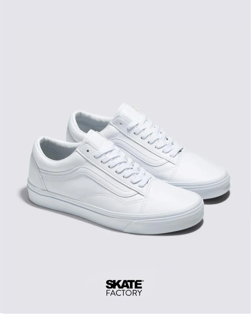 TENIS VANS OLD SKOOL PIEL BLANCO