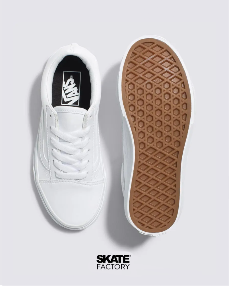 TENIS VANS OLD SKOOL PIEL BLANCO