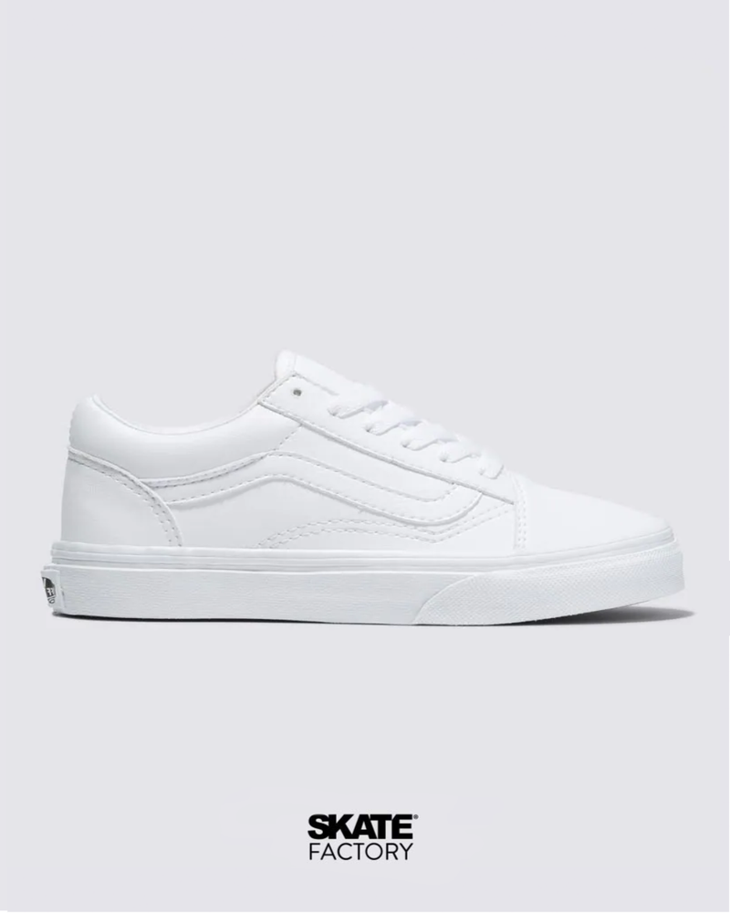 TENIS VANS OLD SKOOL PIEL BLANCO