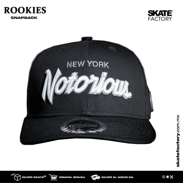 GORRA VICERA REDONDA ROOKIES NEW YORK BLACK