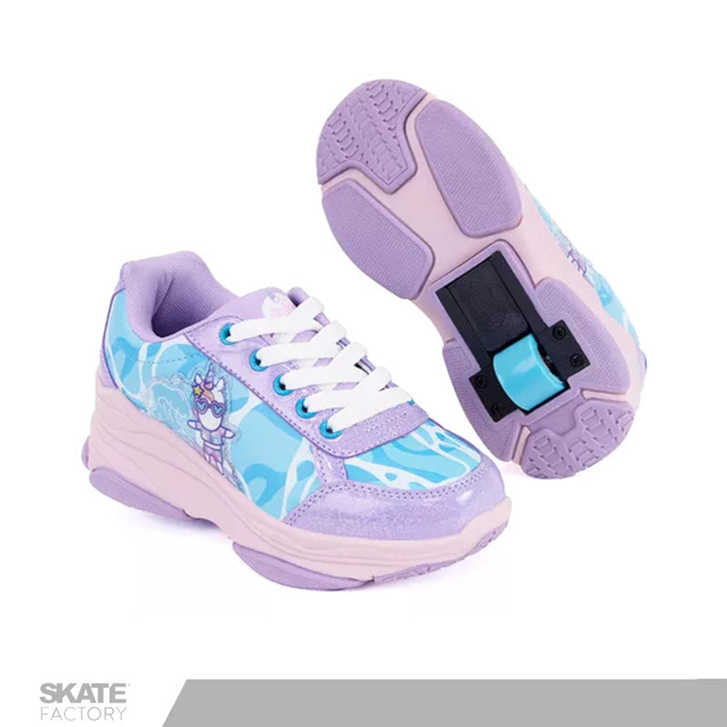 TENIS PATIN NIÑA ONIX MORADO AZUL