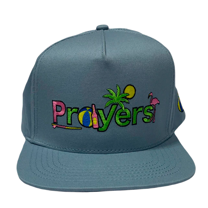 GORRA PLANA PRAYERS .T I . AZUL VERDE