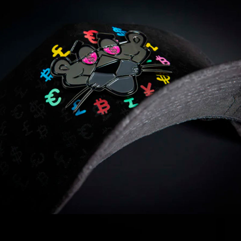 GORRA PLANA CASH ONLY PANTERA FULL NEGRO ROSA