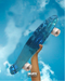 PENNYBOARD LED AZUL CIELO METALICA