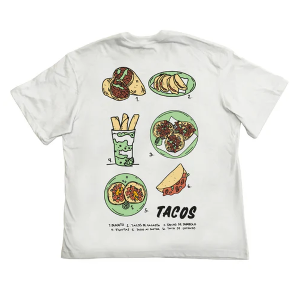 PLAYERA ANTIFASHION TACO BLANCO