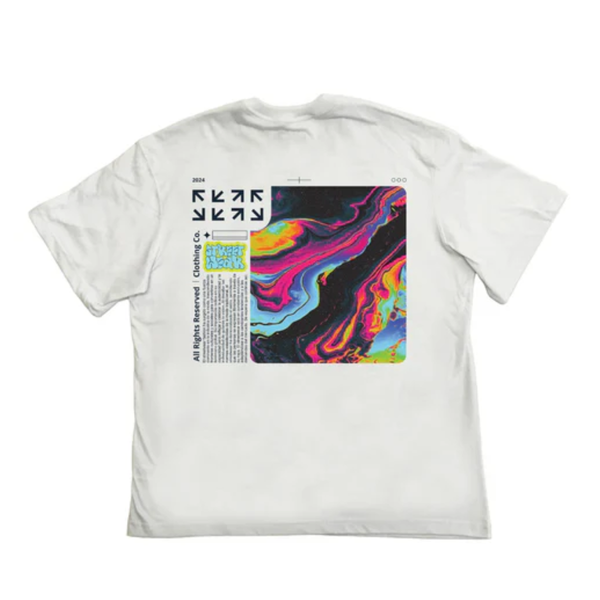 PLAYERA ANTIFASHION TRIPPY TEX BLANCO