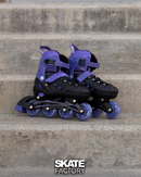 PATINES EN LINEA PARA NIÑA SWEET ROCKET MORADO CON NEGRO