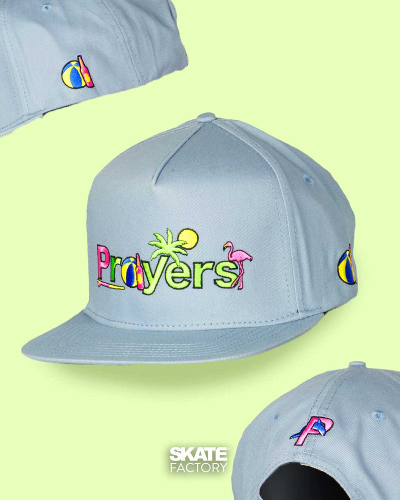 GORRA PLANA PRAYERS .T I . AZUL VERDE