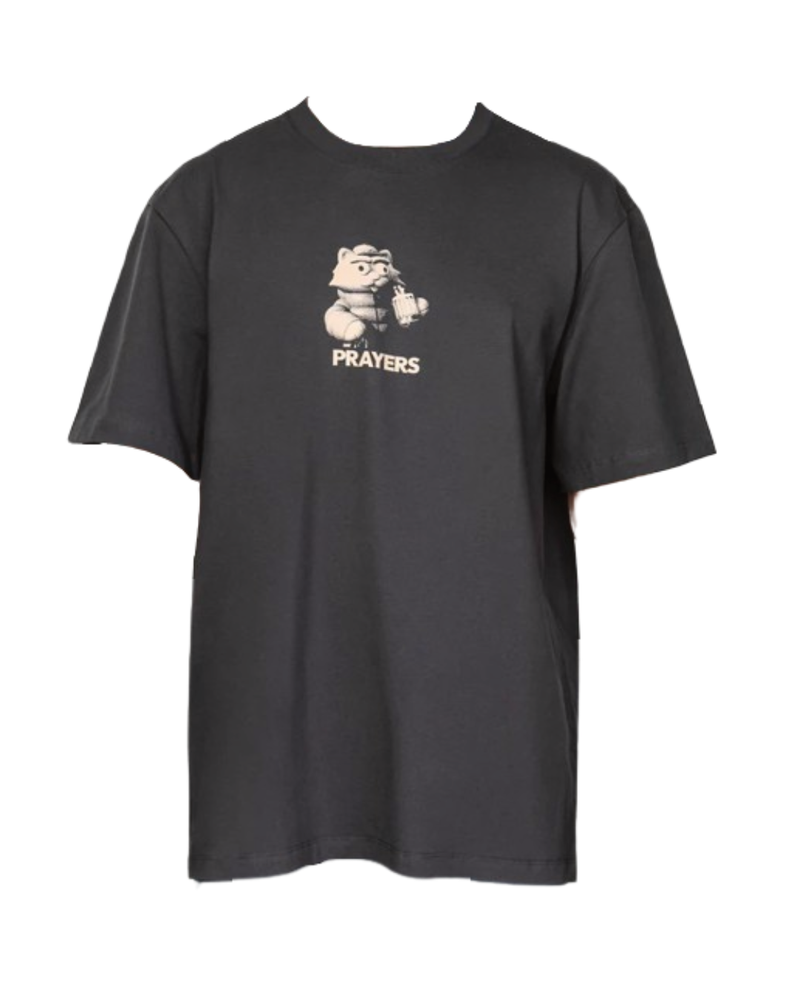 PLAYERA PRAYERS WALK GRIS OVERSIZE
