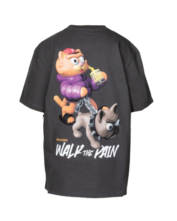 PLAYERA PRAYERS WALK GRIS OVERSIZE
