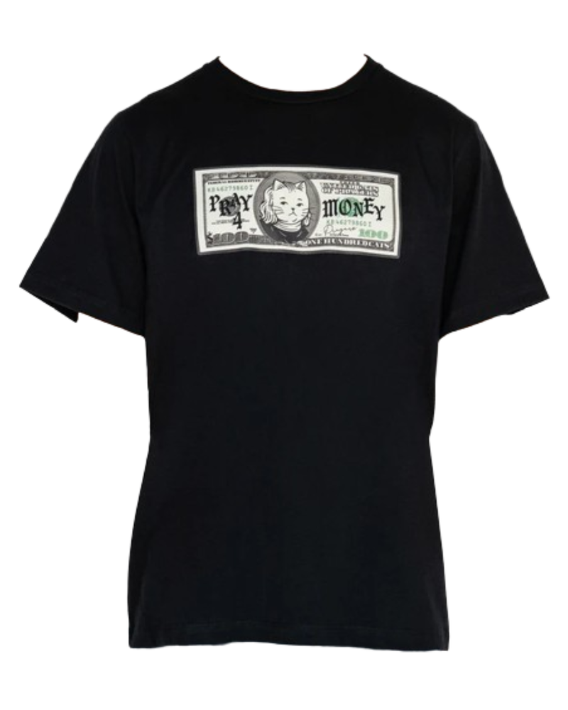 PLAYERA PRAYERS NEGRA MONEY