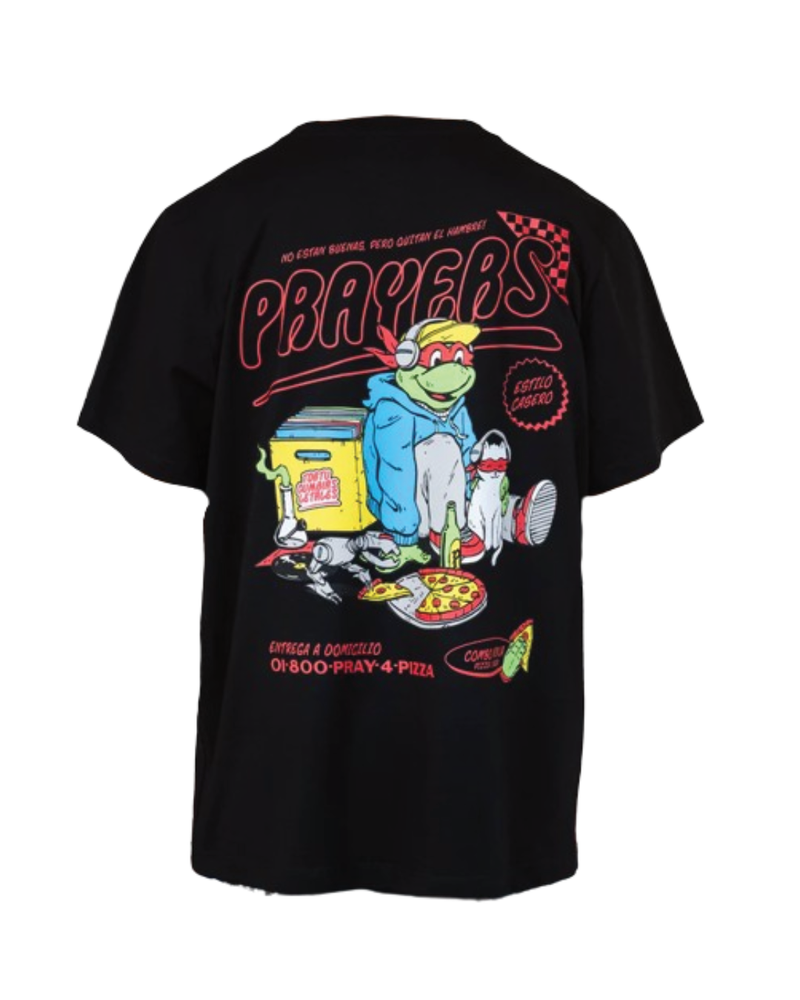 PLAYERA PRAYERS TORTA CUMBIAS NEGRA