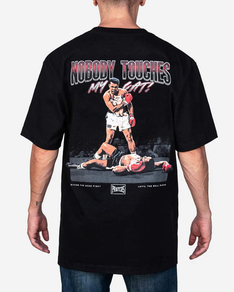 PLAYERA PRAYERS OVERSIZE NOBODY NEGRA
